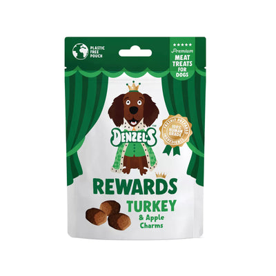 Denzel's Rewards: Turkey & Apple Charms Dog Treats 70g