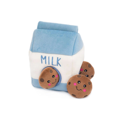 Milk and Cookies Hide and Seek Dog Toy | ZippyPaws Zippy Burrow Dog Toy