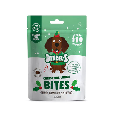 Denzel's Christmas Lunch Bites Dog Treats 100g | Training Treats for Dogs