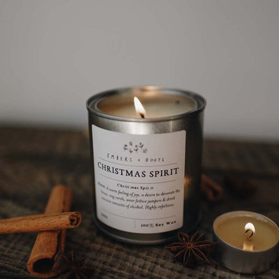 Embers and Roots Christmas Spirit Tin Candle 250ml