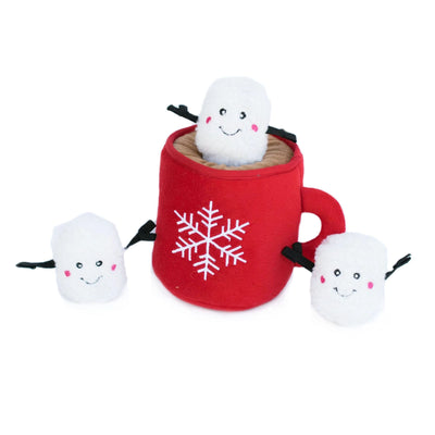 ZippyPaws Holiday Burrow® - Hot Cocoa - Plush Dog Toy