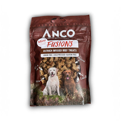 Mini Beef & Ostrich Fusions Dog Treats 120g | Dog Training Treats | Anco