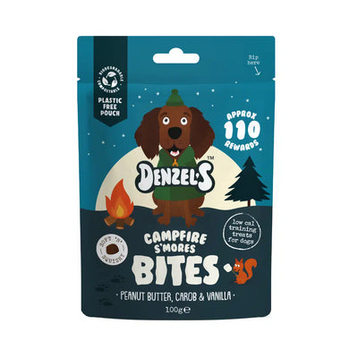 Denzel's Campfire S'mores Bites | Peanut Butter, Carob and Vanilla Dog Treats