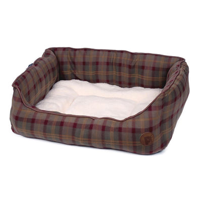 Petface Country Check Square Dog Bed