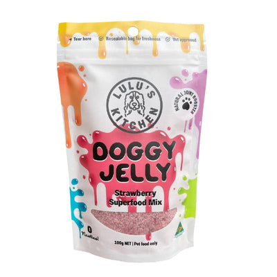 Strawberry Superfood Doggy Jelly for Dogs - Lulu's Kitchen