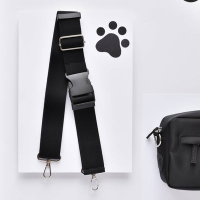 Cocopup London Bum Bag Strap for Dog Walking Bag - Plain Black