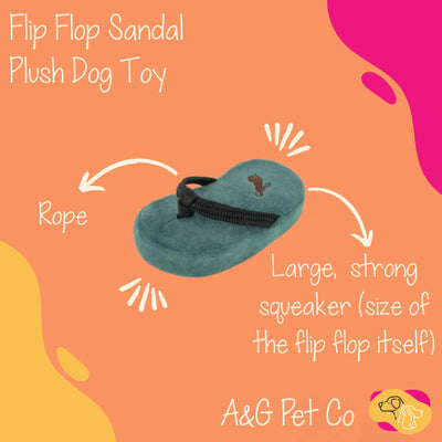 P.LA.Y. Flip Flop Sandal Plush Dog Toy