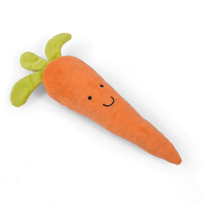 Petface Foodie Faces Furry Carrot Dog Toy
